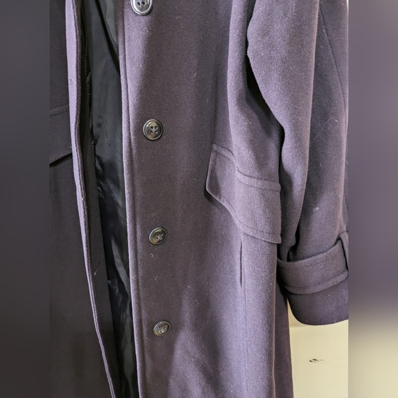London Fog Luxury Wool Purple Overcoat 💜 Size 12 - Picture 7 of 7